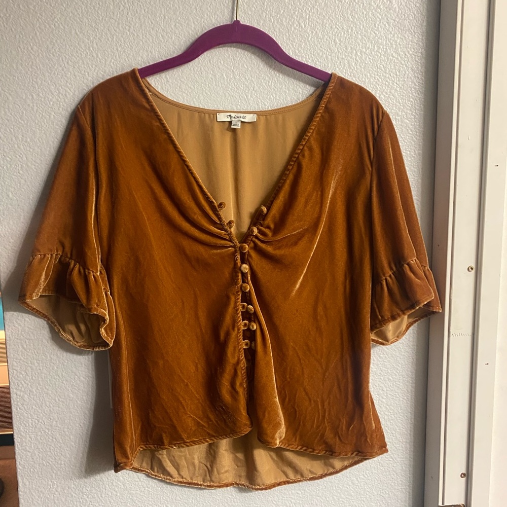 Madewell velvet top